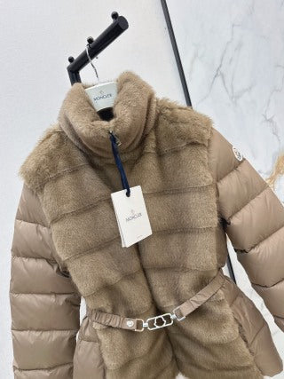 Moncler 905800570 Women's Stand Collar Plush Down Jacket