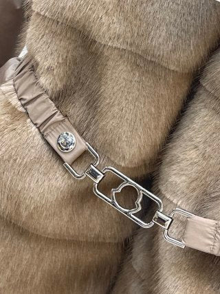 Moncler 905800570 Women's Stand Collar Plush Down Jacket