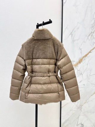 Moncler 905800570 Women's Stand Collar Plush Down Jacket
