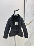 Moncler 906000590 Women's Rabbit Fur Collar Down Jacket
