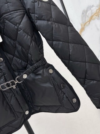 Moncler 906000590 Women's Rabbit Fur Collar Down Jacket