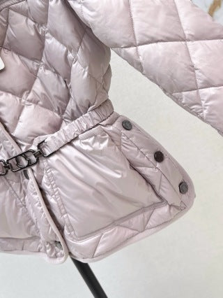 Moncler 906000590 Women's Rex Rabbit Collar Down Jacket
