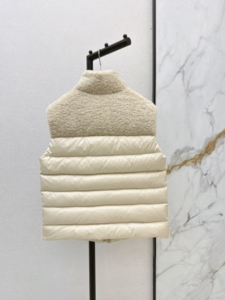 Moncler 944700460 Women's Faux Shearling Down Vest