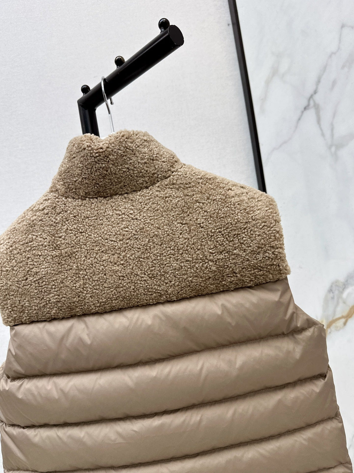 Moncler 944700460 Women's Faux Shearling Down Vest