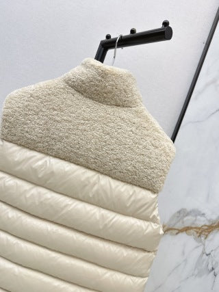 Moncler 944700460 Women's Faux Shearling Down Vest