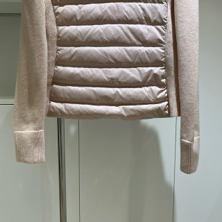Moncler 994500430 Women's Stand Collar Down Knit Jacket