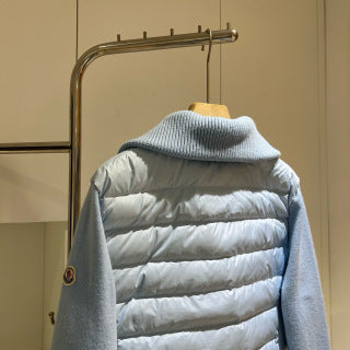 Moncler 994500430 Women's Stand Collar Down Knit Jacket