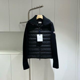 Moncler 994500430 Women's Stand Collar Down Knit Jacket