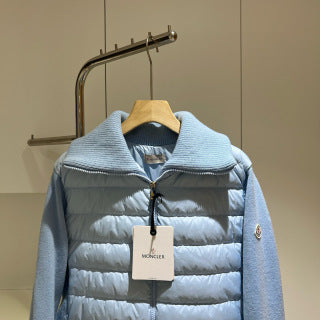 Moncler 994500430 Women's Stand Collar Down Knit Jacket