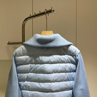 Moncler 994500430 Women's Stand Collar Down Knit Jacket