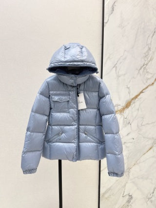 Moncler 995400530 Women's Hooded Waist-Cinching Down Jacket