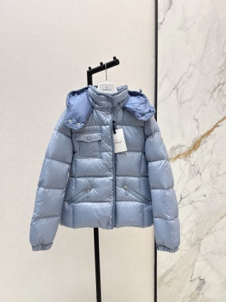 Moncler 995400530 Women's Hooded Waist-Cinching Down Jacket