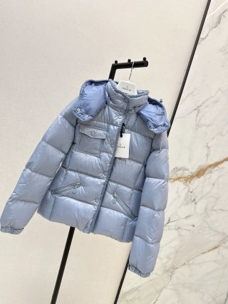 Moncler 995400530 Women's Hooded Waist-Cinching Down Jacket