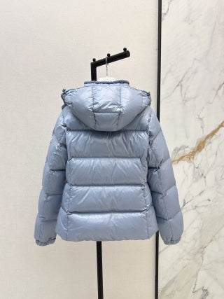 Moncler 995400530 Women's Hooded Waist-Cinching Down Jacket