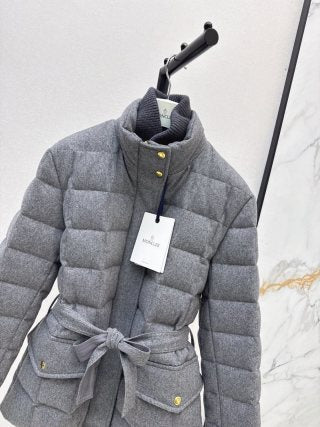 Moncler 996000590 Women's Stand Collar Drawstring Down Jacket