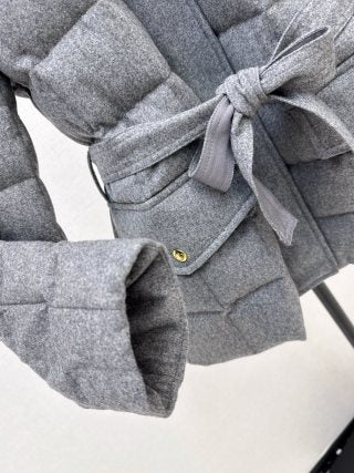 Moncler 996000590 Women's Stand Collar Drawstring Down Jacket