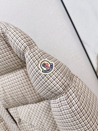 Moncler 99770760 Women's Plaid Stand Collar Down Jacket