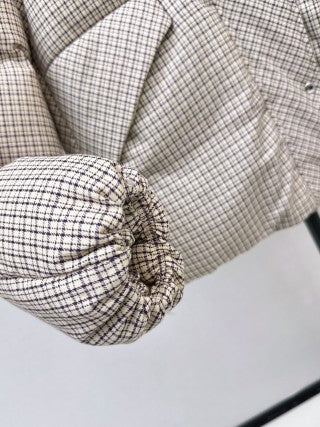 Moncler 99770760 Women's Plaid Stand Collar Down Jacket