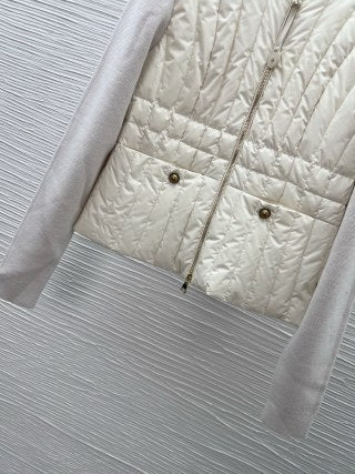 Moncler MO26 Women's Cropped Down Knit Jacket