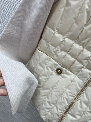 Moncler MO26 Women's Cropped Down Knit Jacket