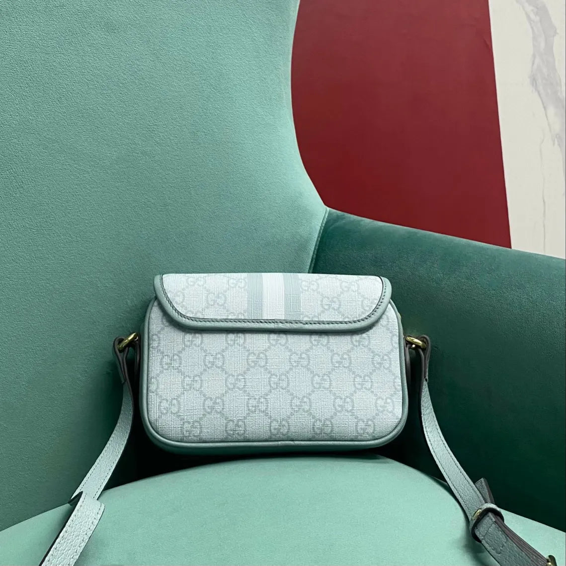 Ophidia GG Supreme Canvas 7.5 in Shoulder Bag 772239