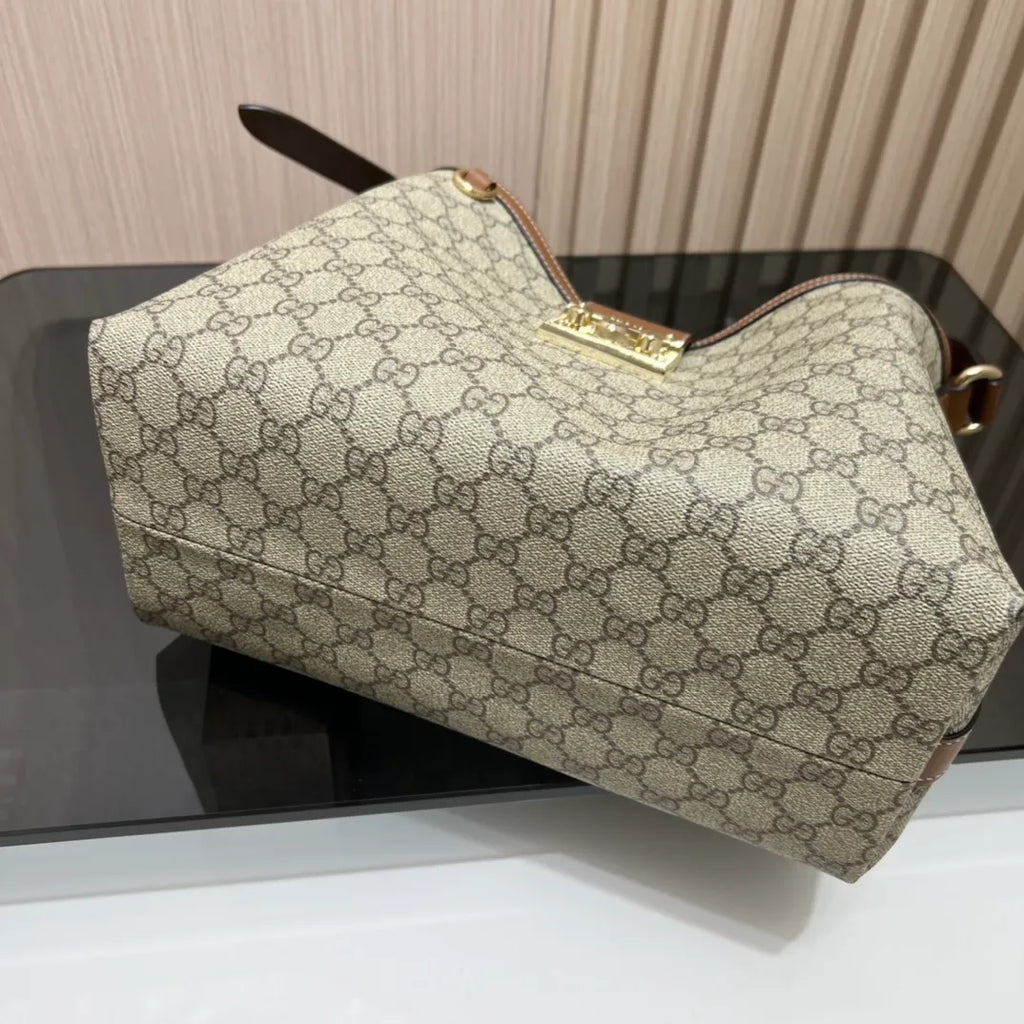 Padlock GG Coated Canvas 11.4 in Shoulder Bag 839021