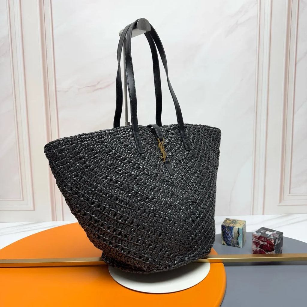 Panier Large 17.3 in Raffia Tote Bag 688221