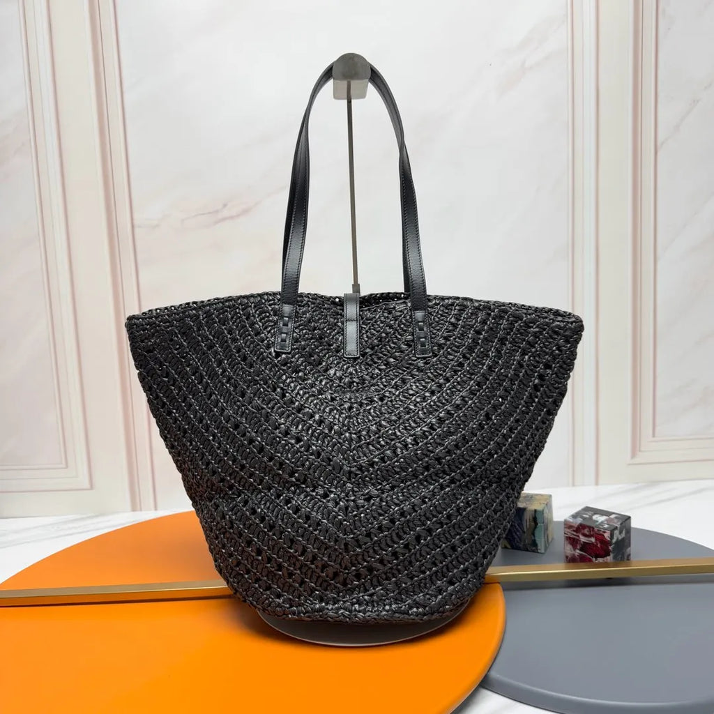 Panier Large 17.3 in Raffia Tote Bag 688221