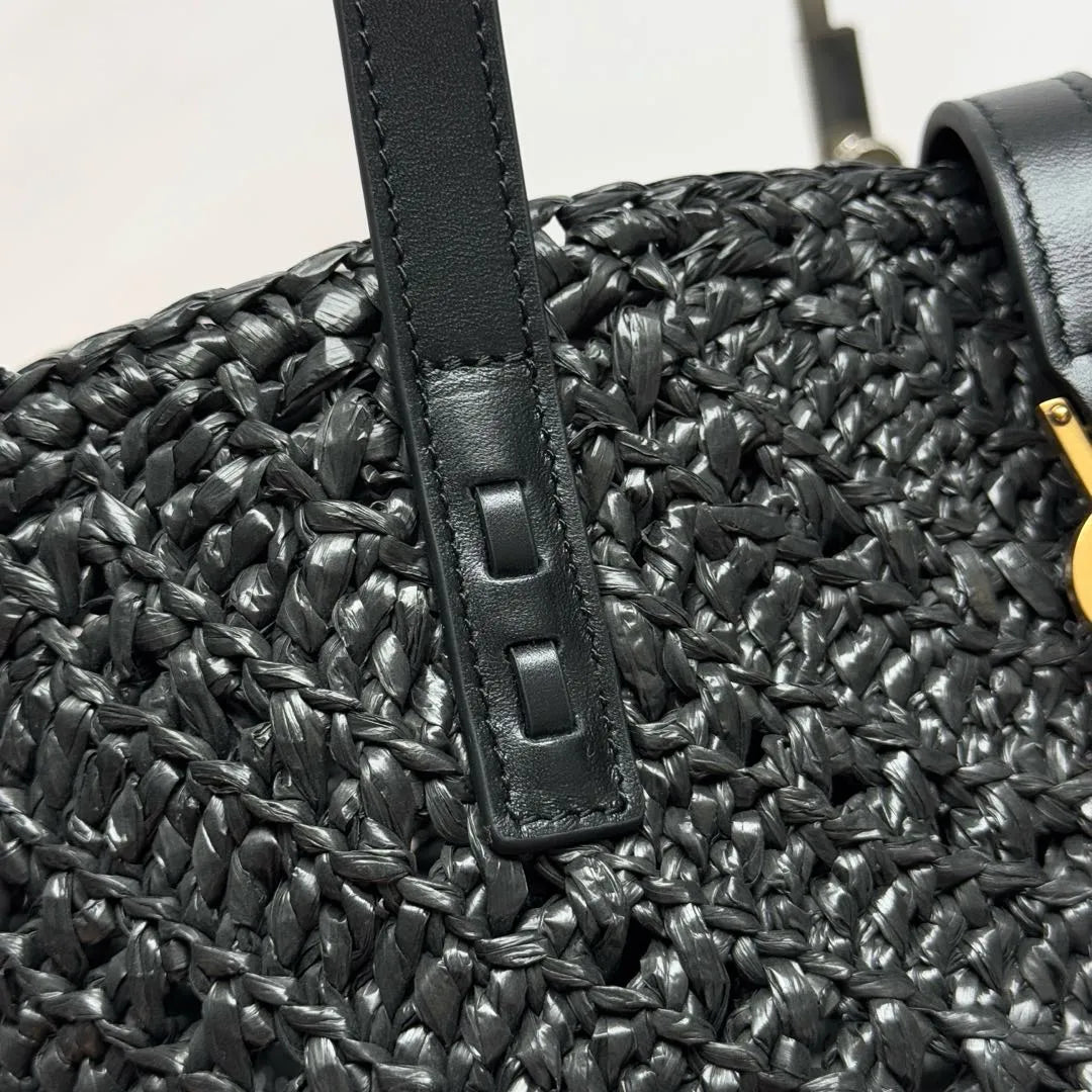 Panier Large 17.3 in Raffia Tote Bag 688221