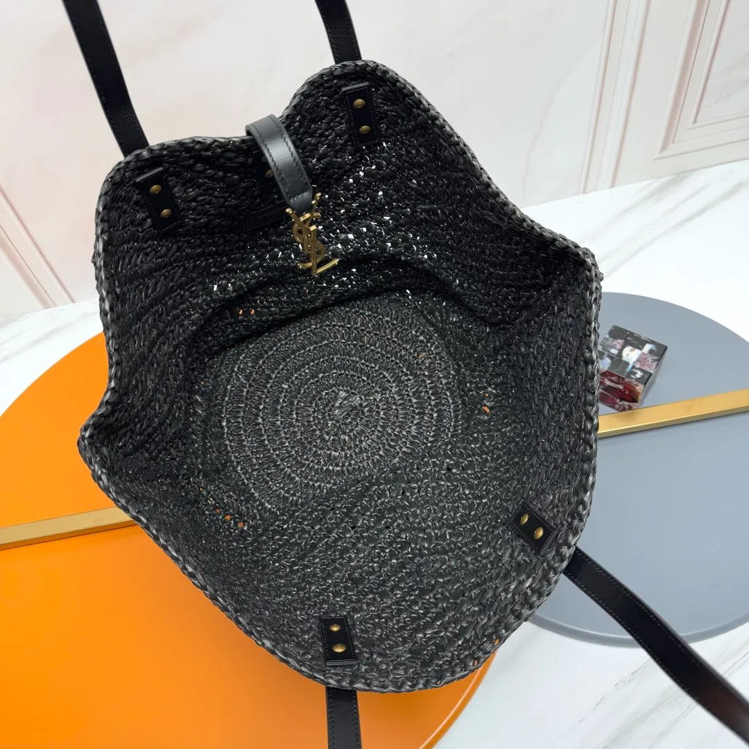 Panier Large 17.3 in Raffia Tote Bag 688221