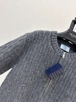 PD Women's Zip Cable Knit Cardigan