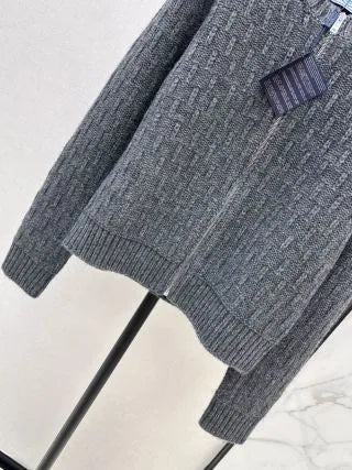 PD Women's Zip Cable Knit Cardigan