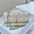 Pearl WOC Lambskin Clutch Shoulder Bag