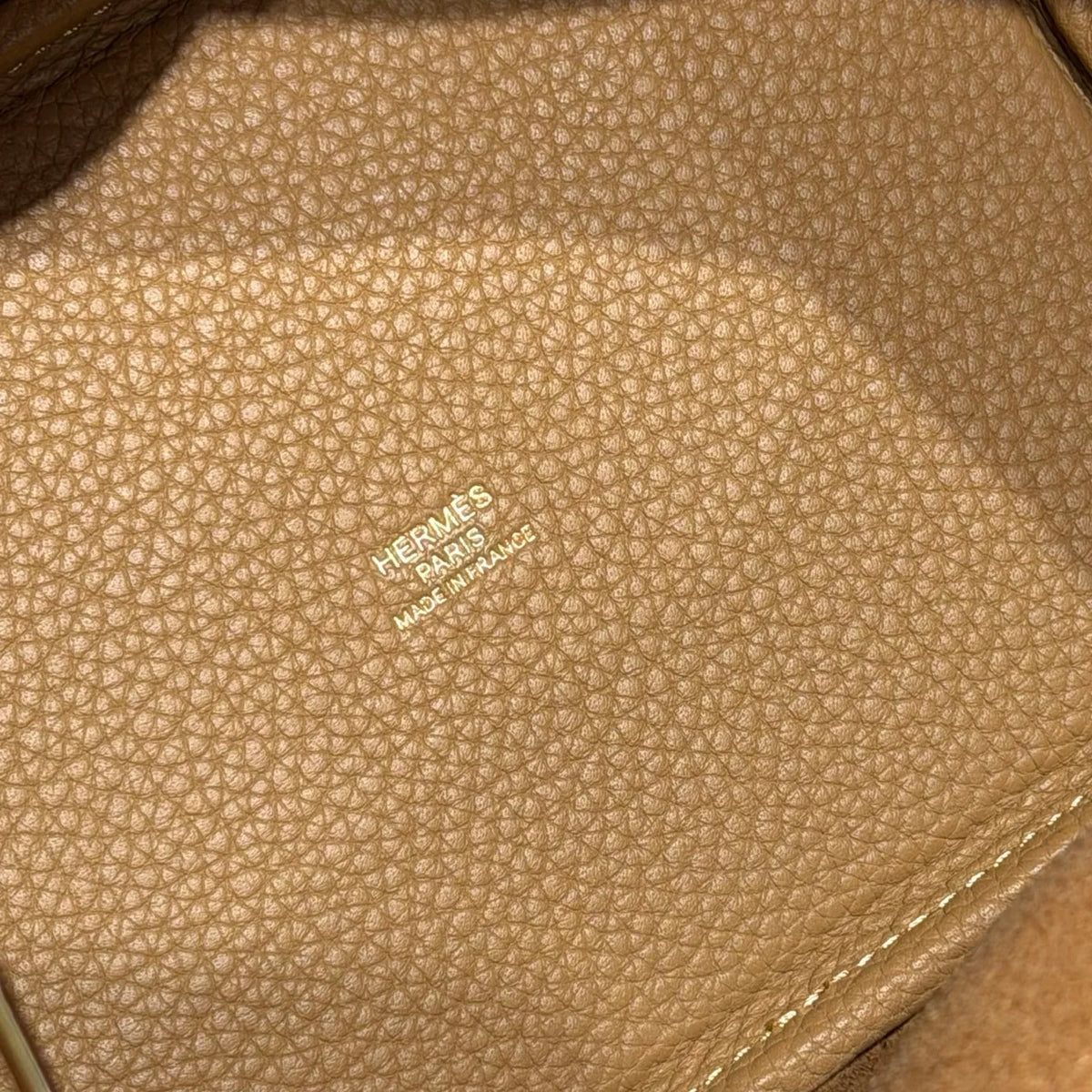 Picotin 18 TC Clemence Leather Bucket Bag Chai Milk Tea
