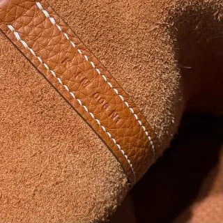 Picotin 18 TC Clemence Leather Bucket Bag Gold