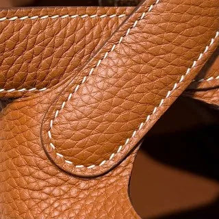 Picotin 18 TC Clemence Leather Bucket Bag Gold