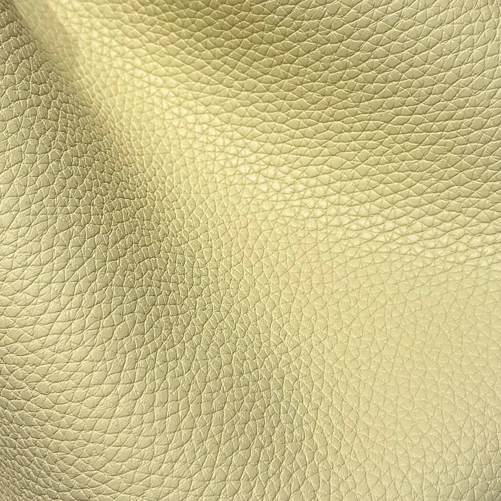 Picotin 18 TC Clemence Leather Bucket Bag Jaune Milton