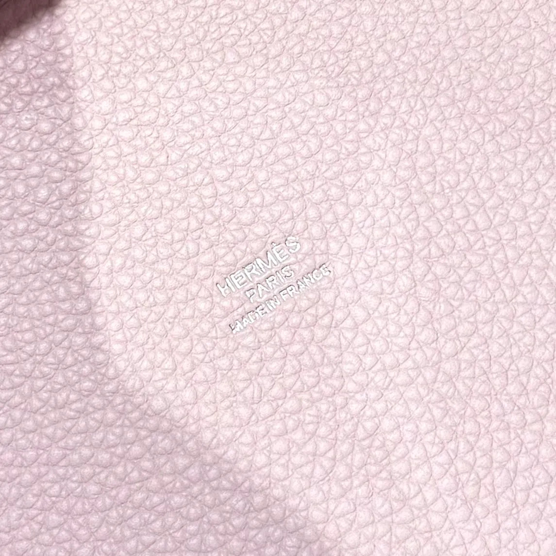 Picotin 18 TC Clemence Leather Bucket Bag Mauve Pale