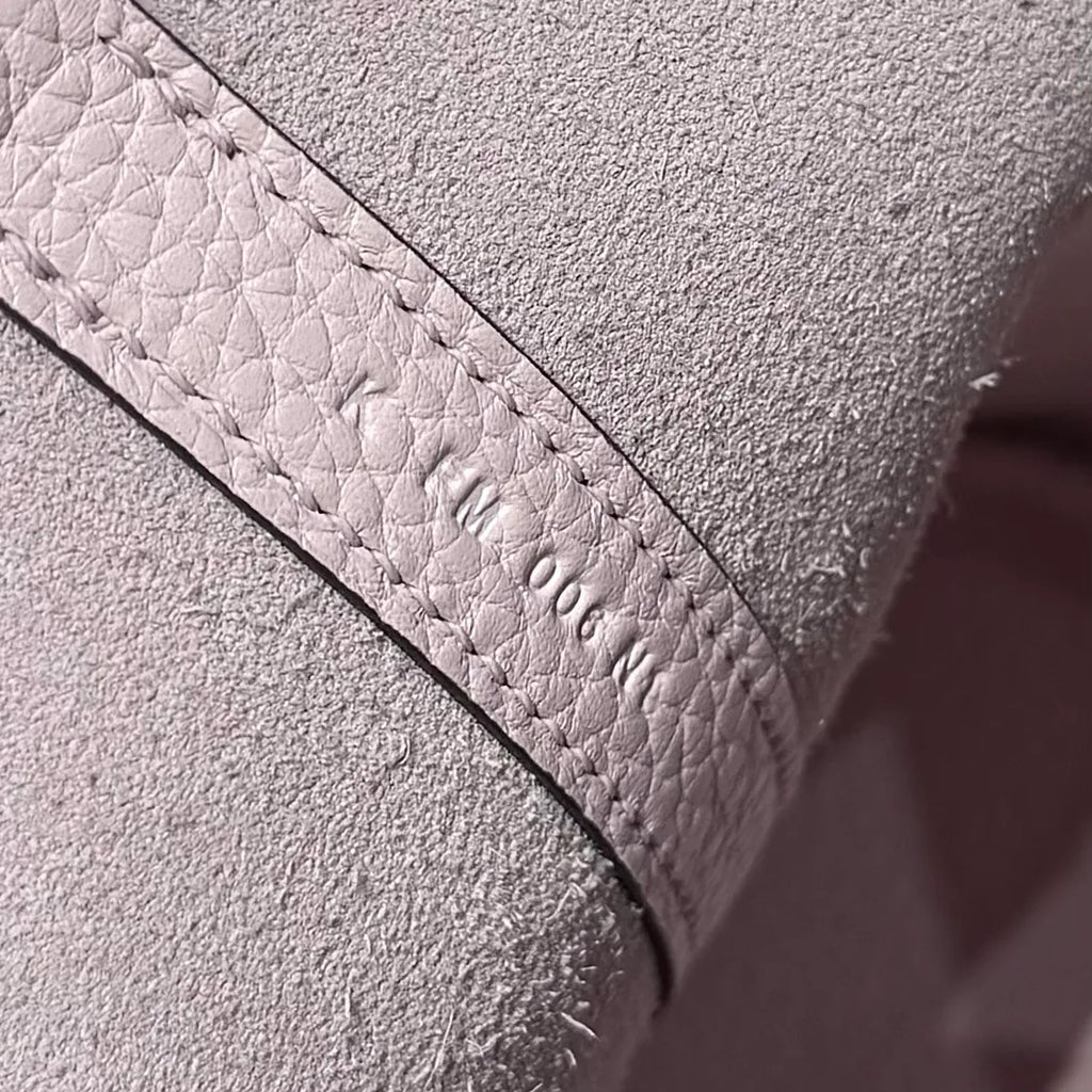 Picotin 18 TC Clemence Leather Bucket Bag Mauve Pale
