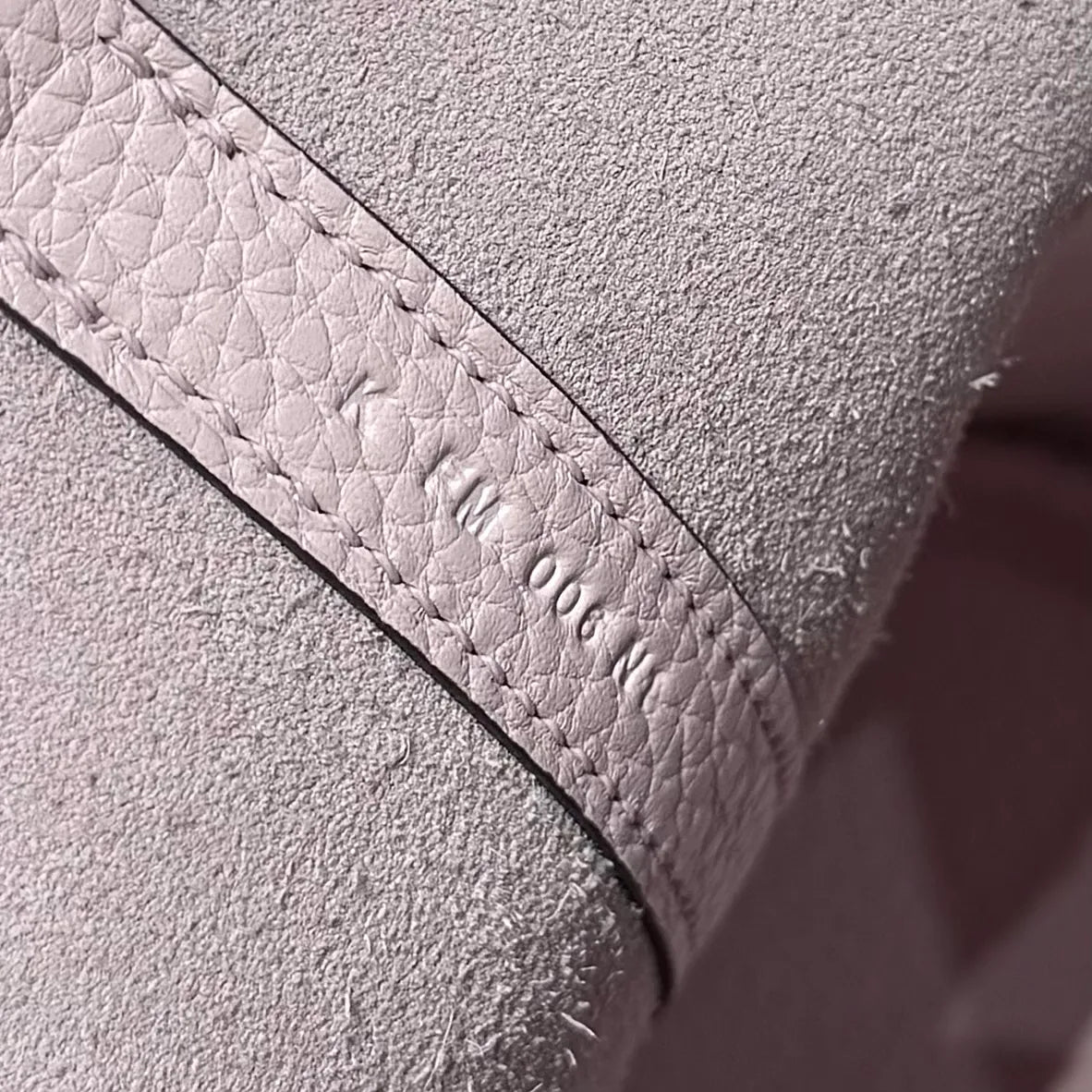Picotin 18 TC Clemence Leather Bucket Bag Mauve Pale