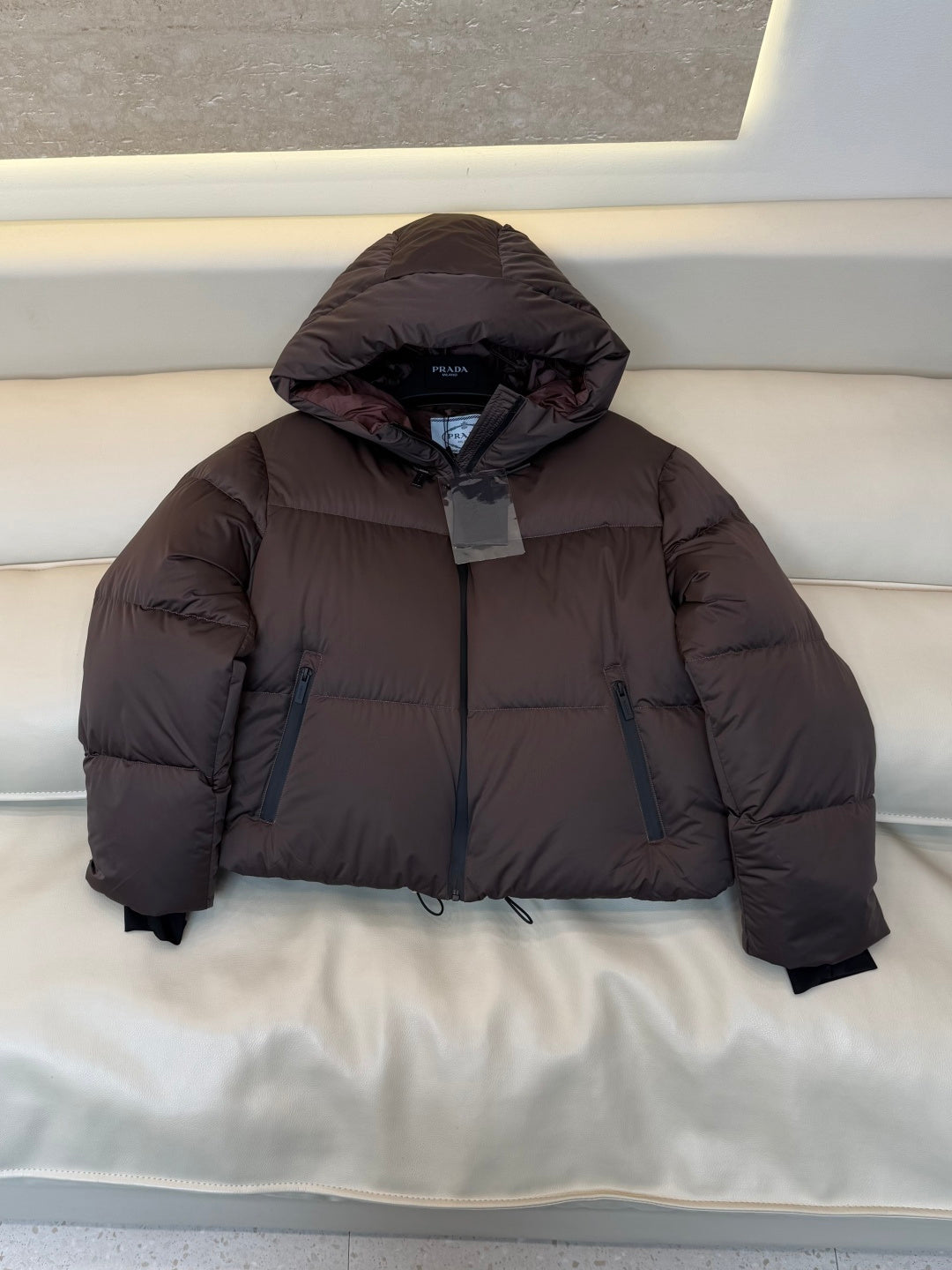 PR Women's White Goose Down Short Jacket