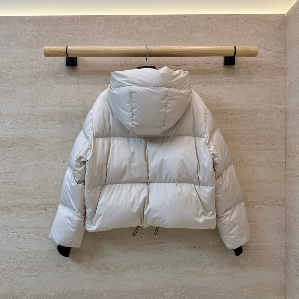 PR Women's White Goose Down Short Jacket
