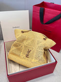 Raffia Chain Shoulder Strap Tote Bag 112550