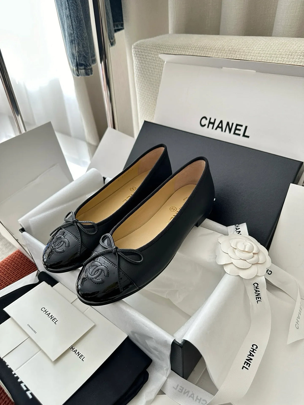 Retro Bow Ballet Flats 273796