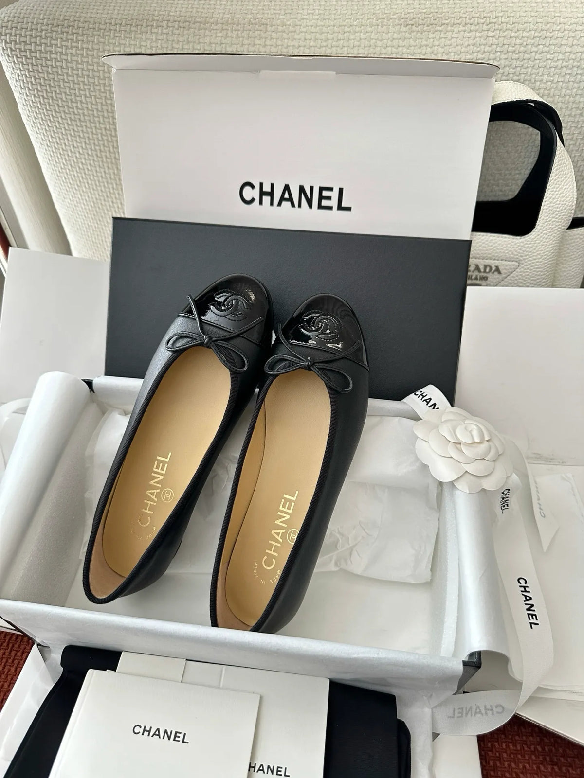Retro Bow Ballet Flats 273796