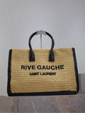 Rive Gauche Raffia 18.9 in Tote Bag 509415