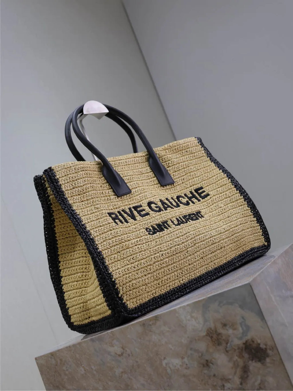 Rive Gauche Raffia 18.9 in Tote Bag 509415