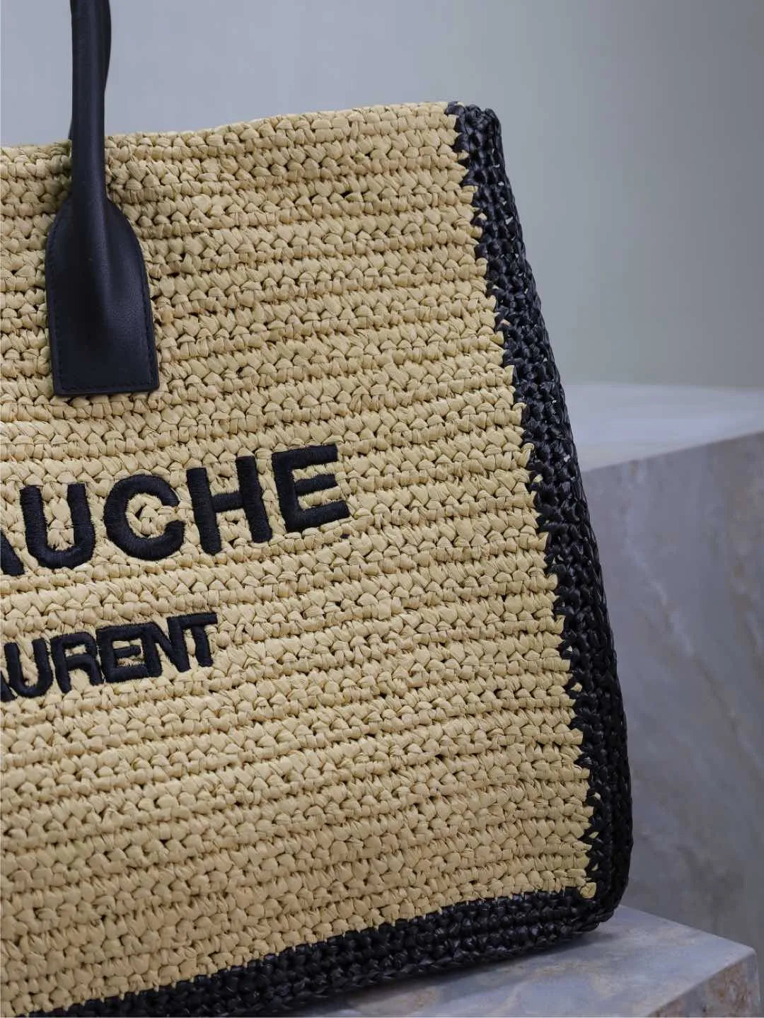 Rive Gauche Raffia 18.9 in Tote Bag 509415