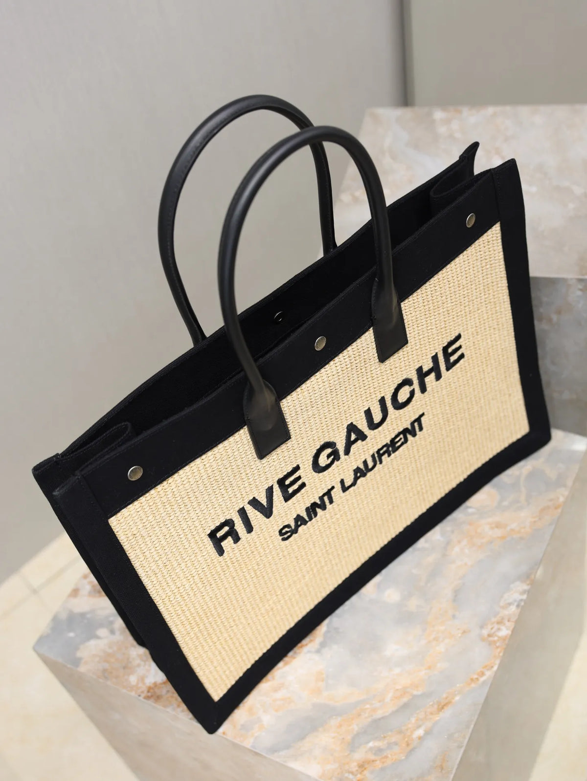 Rive Gauche Woven 18.9 in Tote Bag 509415