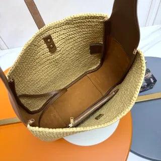 ROSE 11.8 in Woven Raffia Hobo Bag 753837